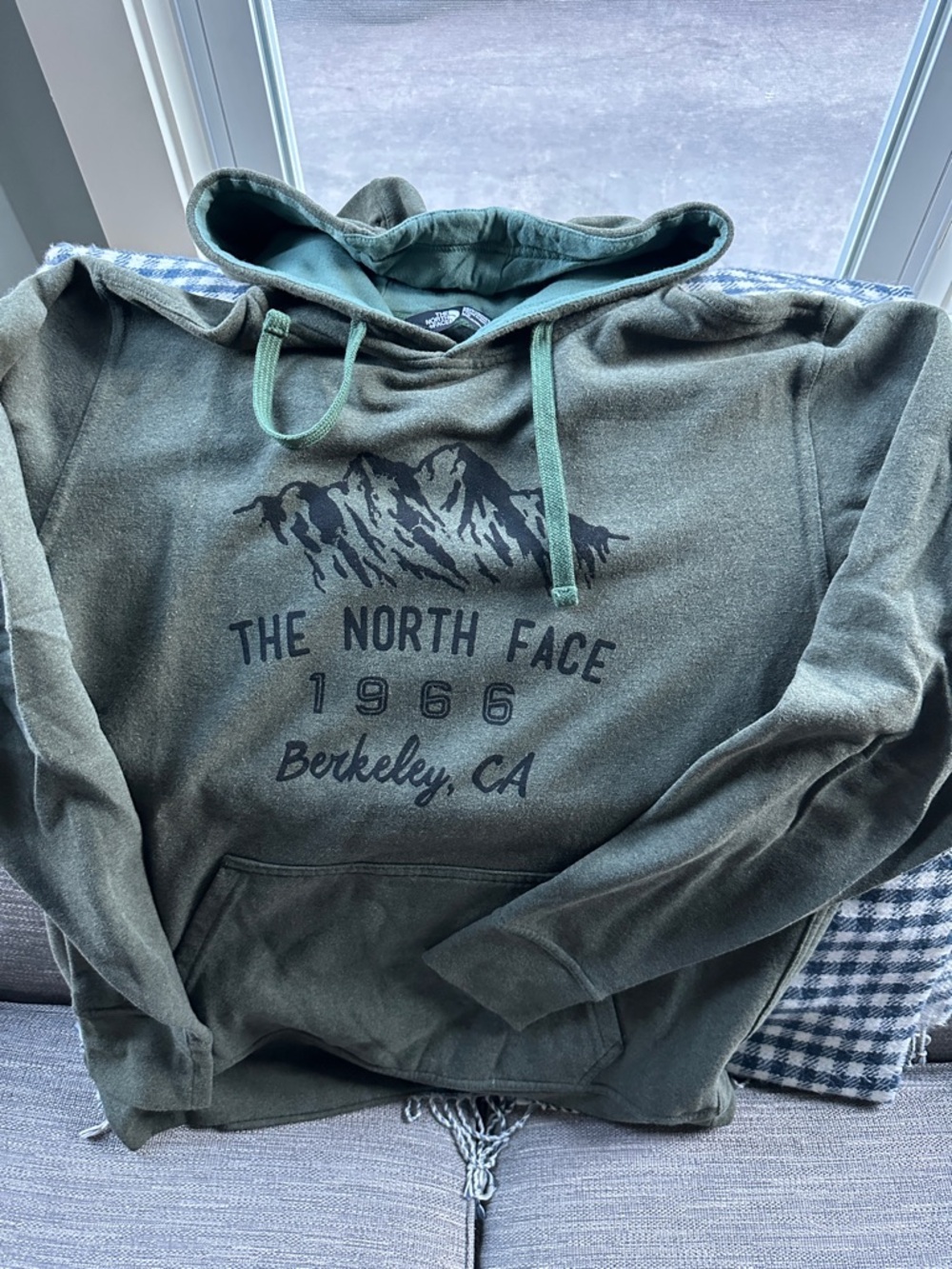 The North Face Olive Green Graphic Pullover Hoodie